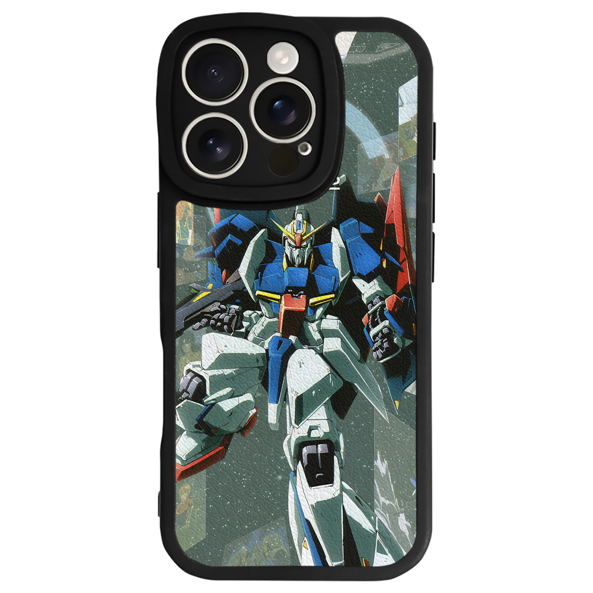 （画像用） 機動戦士ガンダム Mobile Suit Gundam 【iPhone 16シリーズ対応】シリコンスマホケース（レザー調） 材質：シリコン